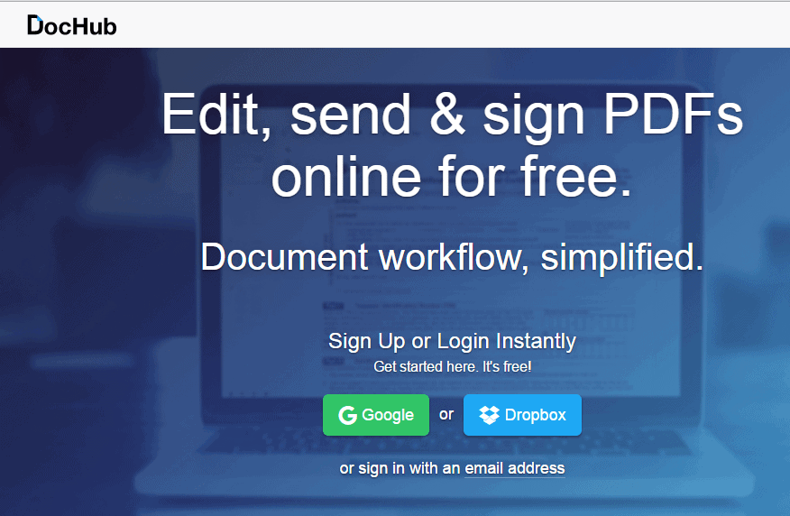 sign on pdf file online free
