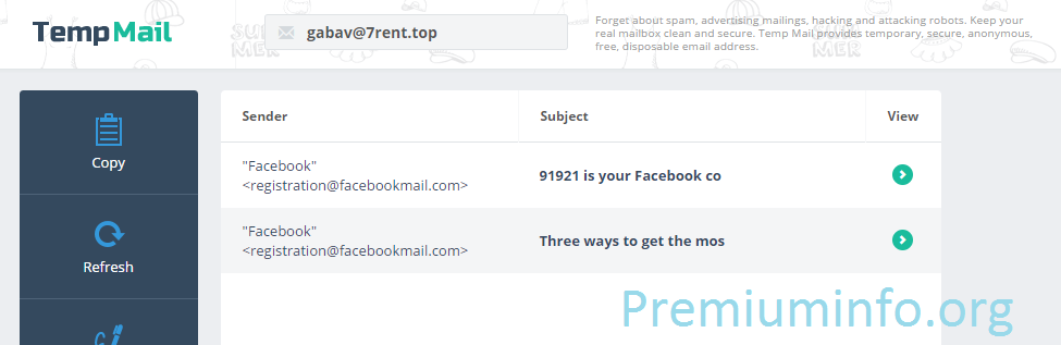Main part of trick is here . Open https://temp-mail.org/en/ in New Tab Then Fill Any Desired Email Address 