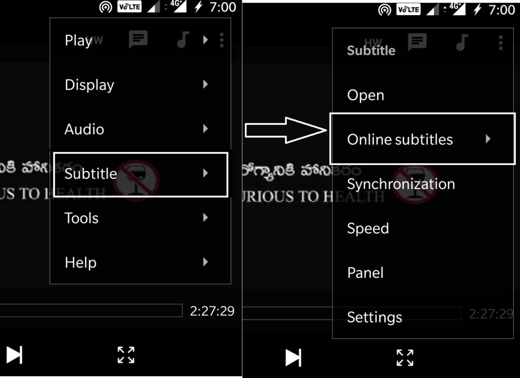 Download Subtitles on MX Player Android Mobiles