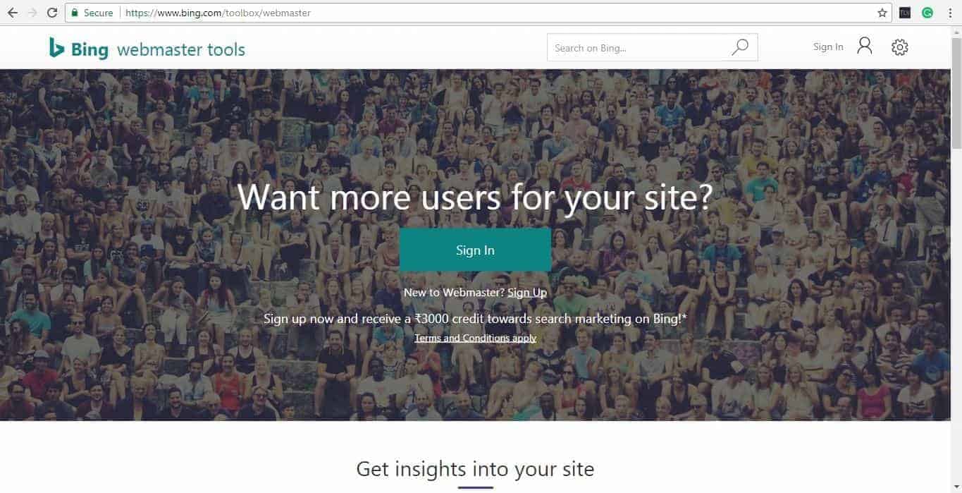 Bing $50 advertising credit Bing Ads allow to reach to targeted audience using coupon codes and discount. Bing Ads free credits can be used towards your advertising. Bing is 2nd largest search engine after Google and if you want % targeted traffic towards your site or business page then you can use their advertising option.