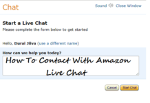 Live chat on amazon