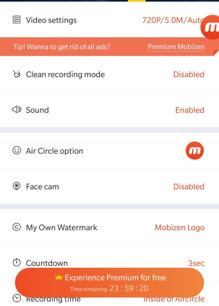 Mobizen screen recorder