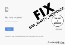 How to fix ERR_EMPTY_RESPONSE error on Google Chrome