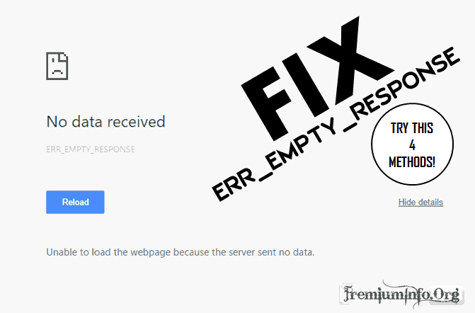 How to Fix ERR_EMPTY_RESPONSE in Google Chrome!