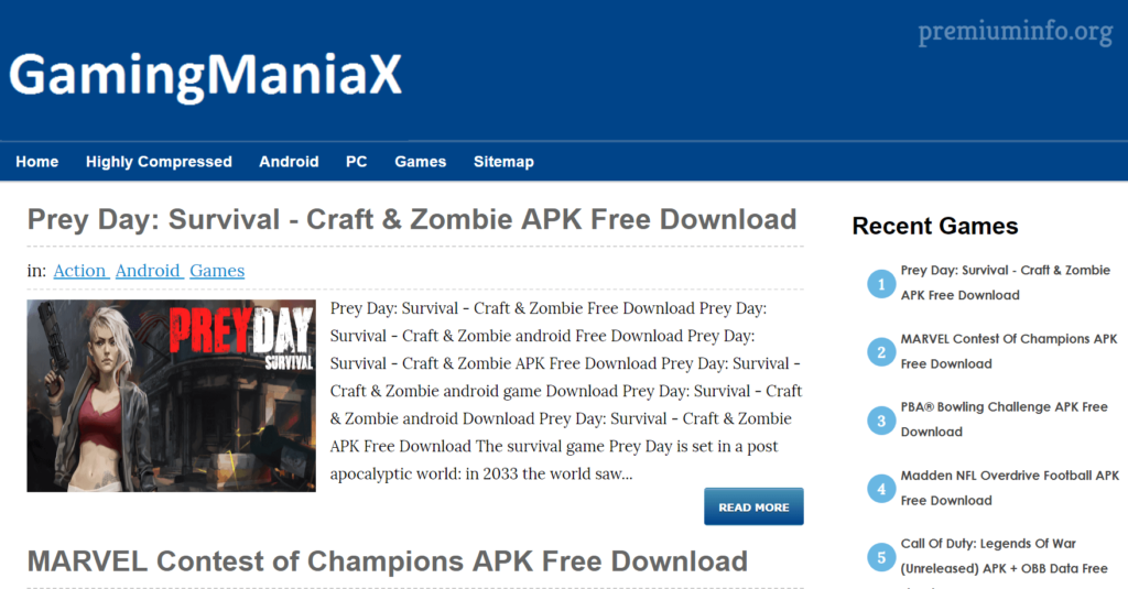 gamingmaniax highly compressed games