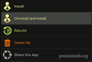 uninstall and install apk