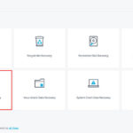 select external device for recovery