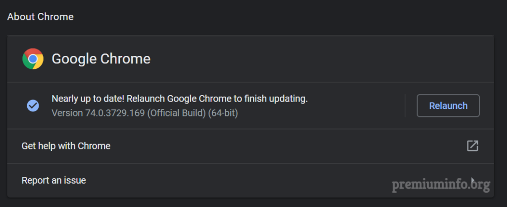 update chrome