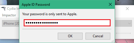 apple id and password cydia impactor