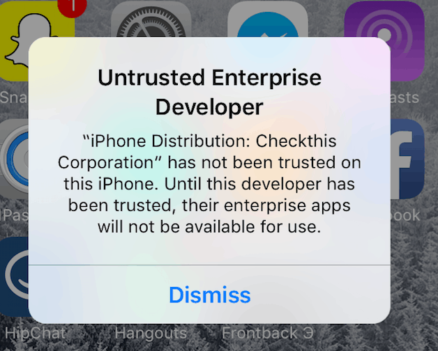 untrusted enterprise developer