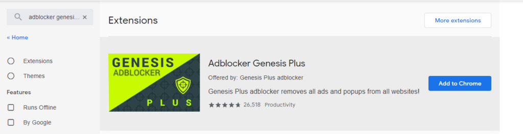 Adblocker Genesis plus