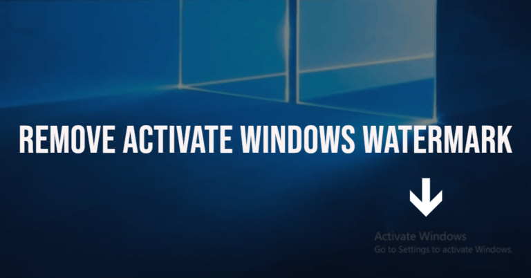 How to Remove the Activate Windows 10 Watermark