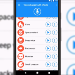 Voice changer with effects