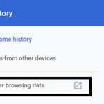 clear cache and cookies