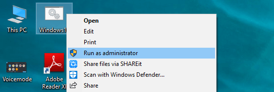 run as administrator