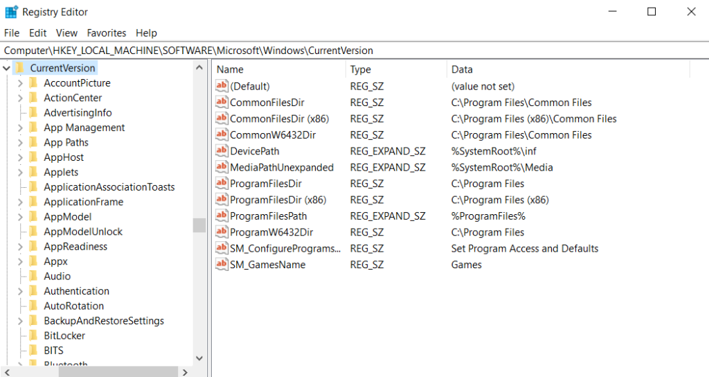 set default program paths