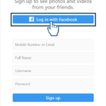 Log in with facebook