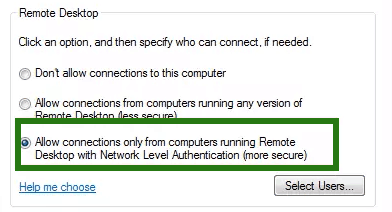 Enable remote desktop