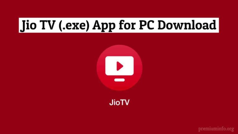 Jio TV for PC & Laptop (.exe file) | Windows | Free Download