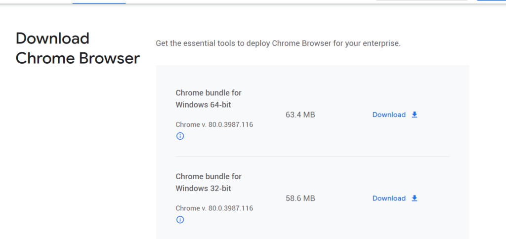 Download Chrome offline installer for Windows