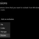 windows exclusions