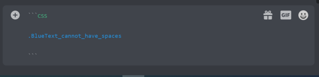 Add Blue text in discord