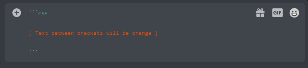 Create Orange text in discord