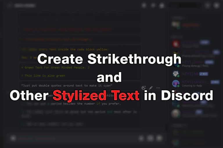 How to Create Strikethrough and Other Stylized Text in Discord