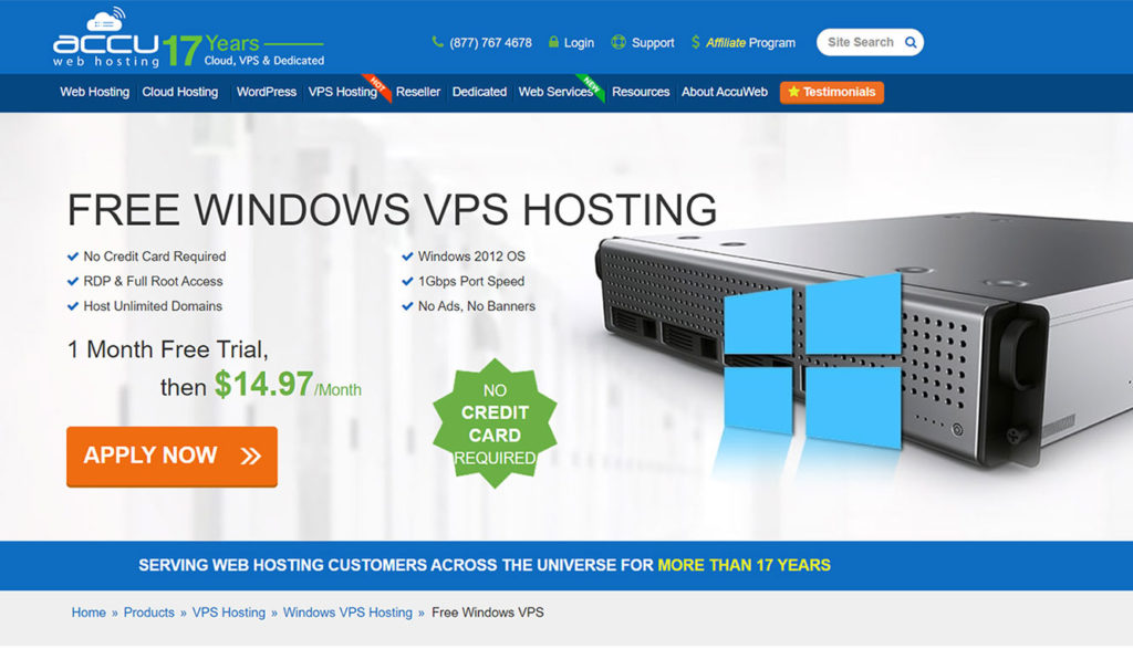 accuwebhosting trial