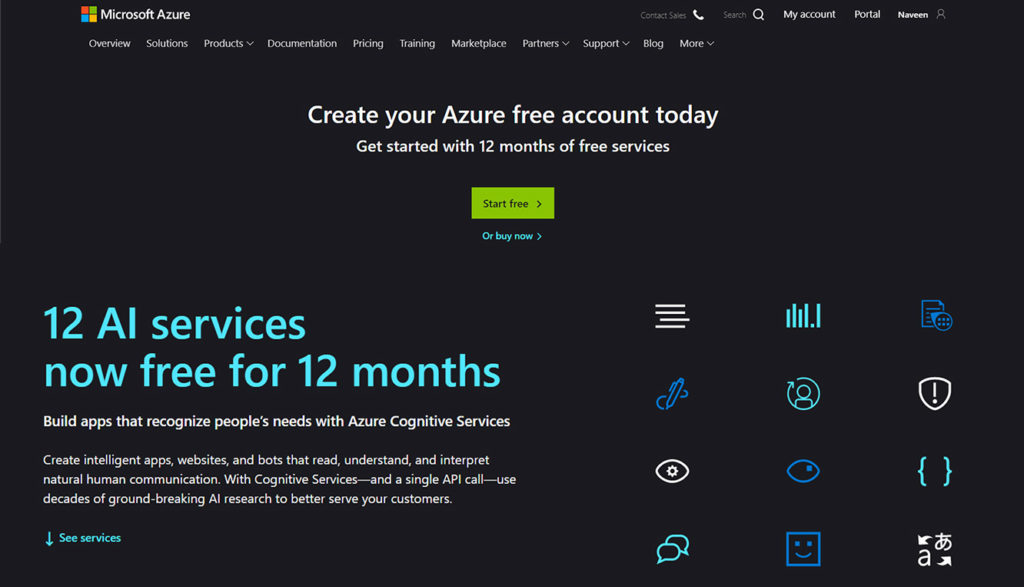 azure free vps