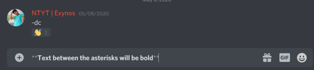 Discord Bold Text 