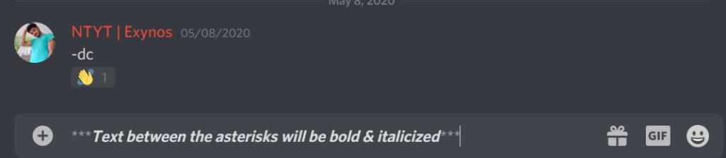 discord both italic and Bold text 