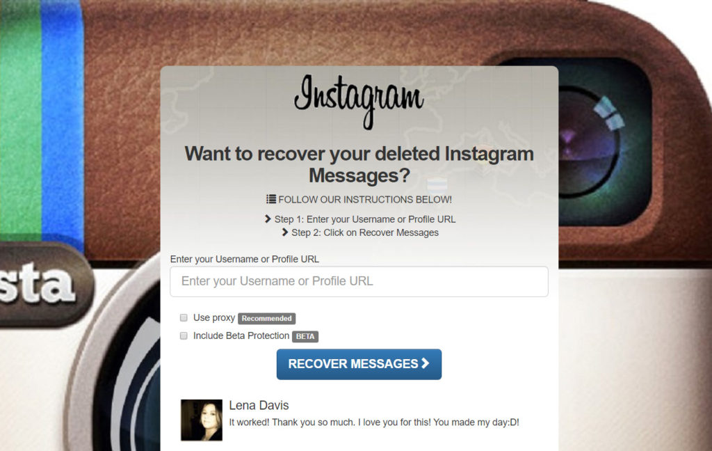 recover deleted instagram message online