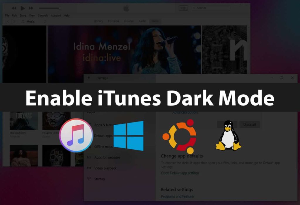 enable itunes dark mode windows 10