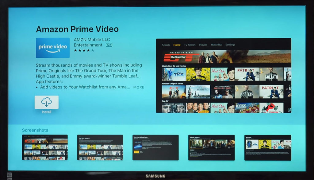 amazon prime video app apple tv