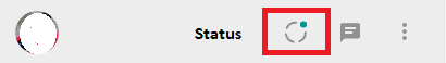 Status option in WhatsApp web