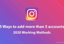 add more than 5 accounts on instagram