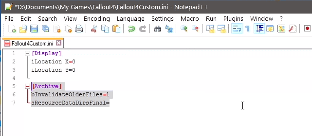 fallout 4 configuration file location