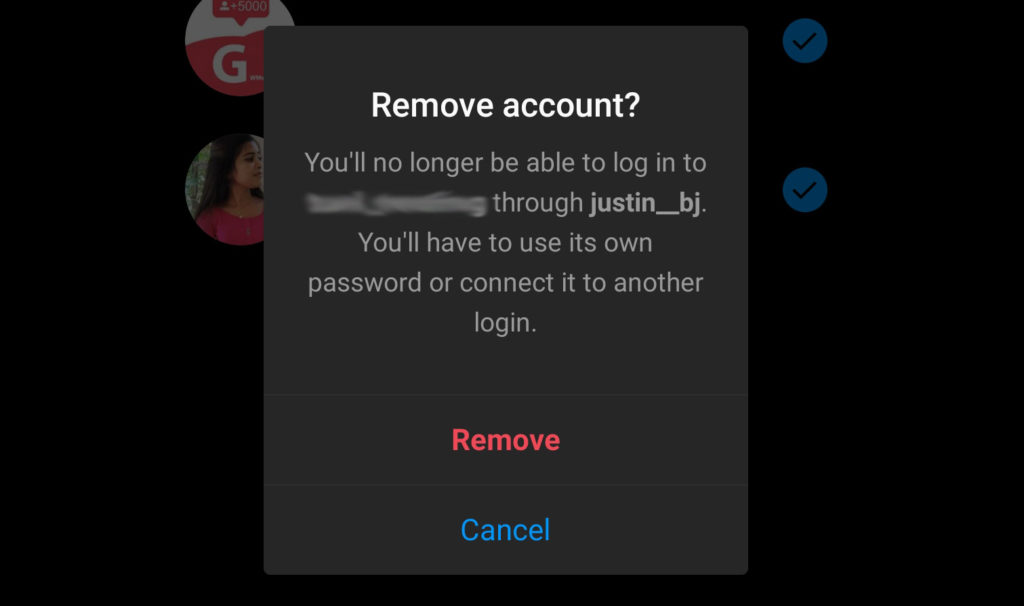 remove multi account