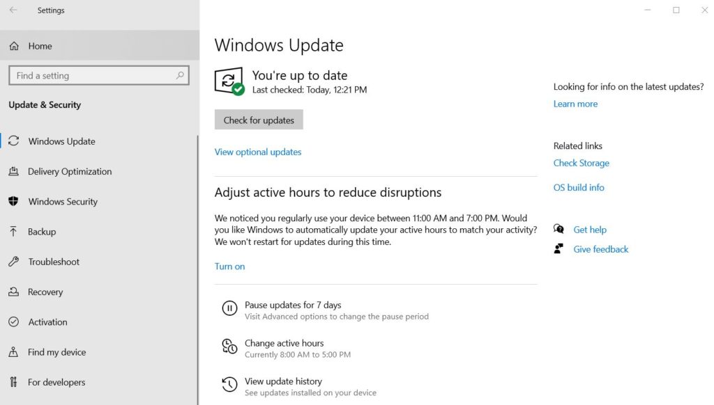 windows 10 updates