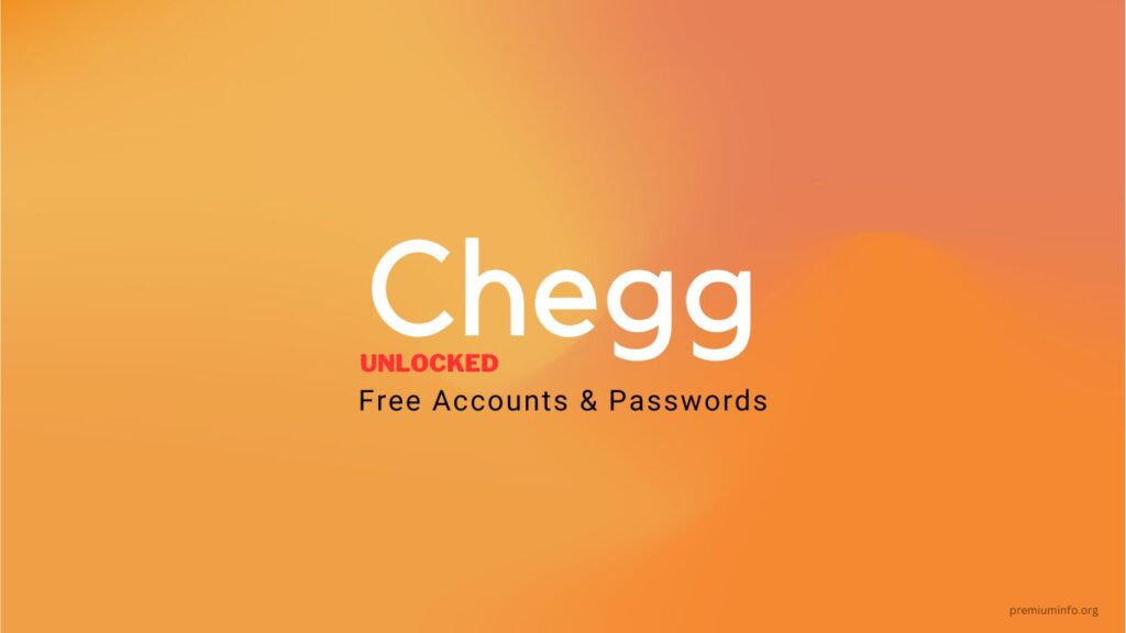 free chegg accounts and passwords